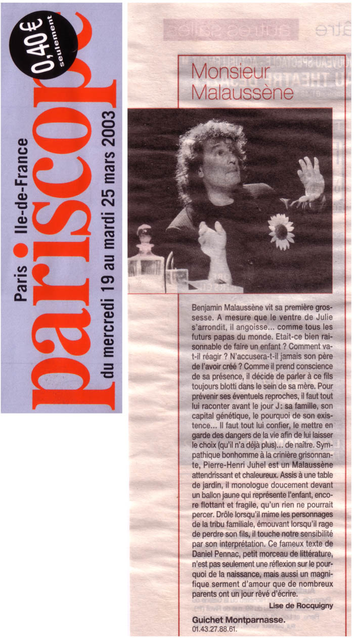Pariscope - 19 au 25 mars 2003