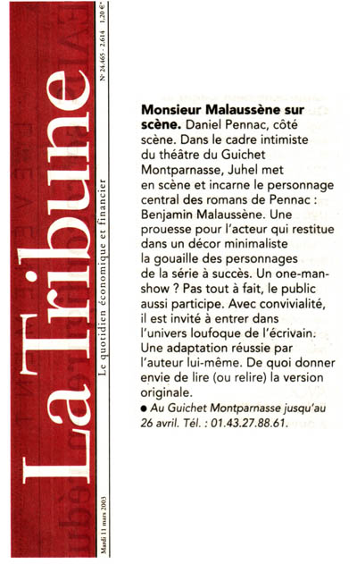 La Tribune - 11 mars 2003